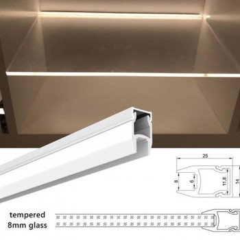 Profil En Aluminium Vitre Et Tag Re X Mm M Profil S De Bandes Led