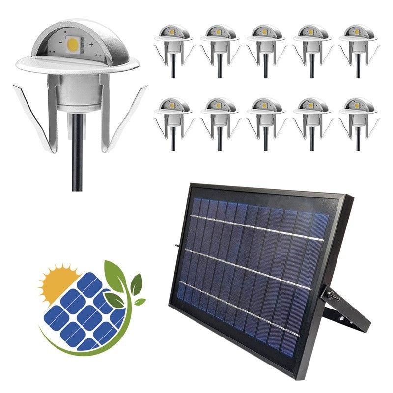 Eclairage extérieur solaires Ranex smartwares spot solaire extérieure  encastrable carlo rond 5000.197