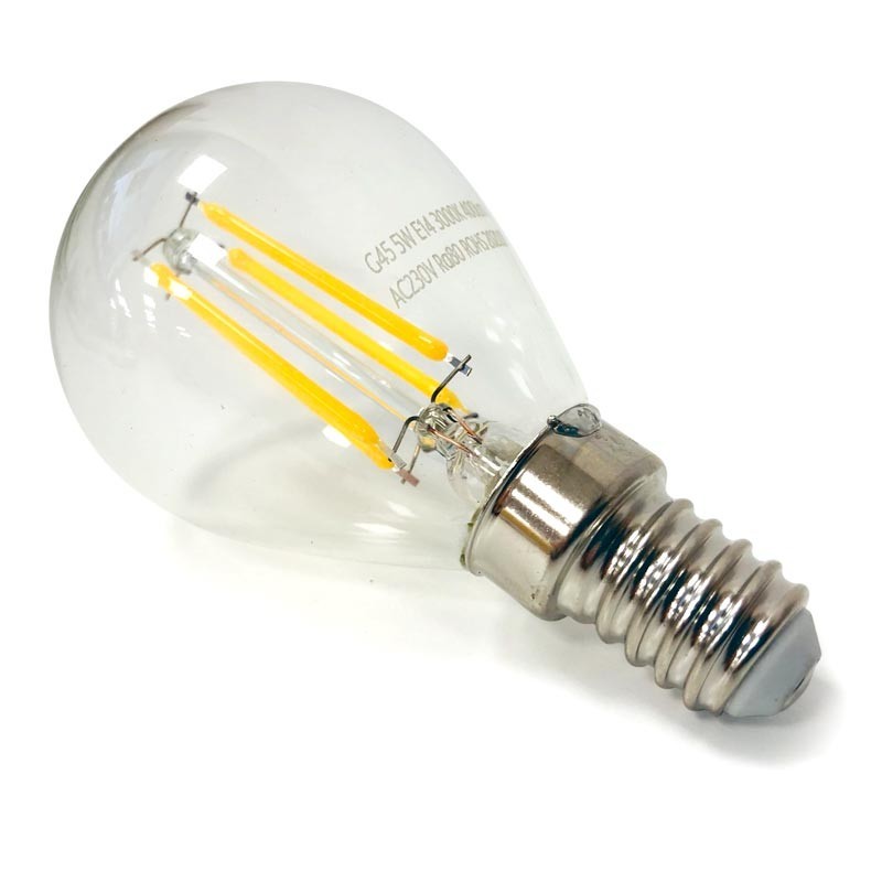 Ampoule LED puissance 3W CW culot E14 spherique blanc froid