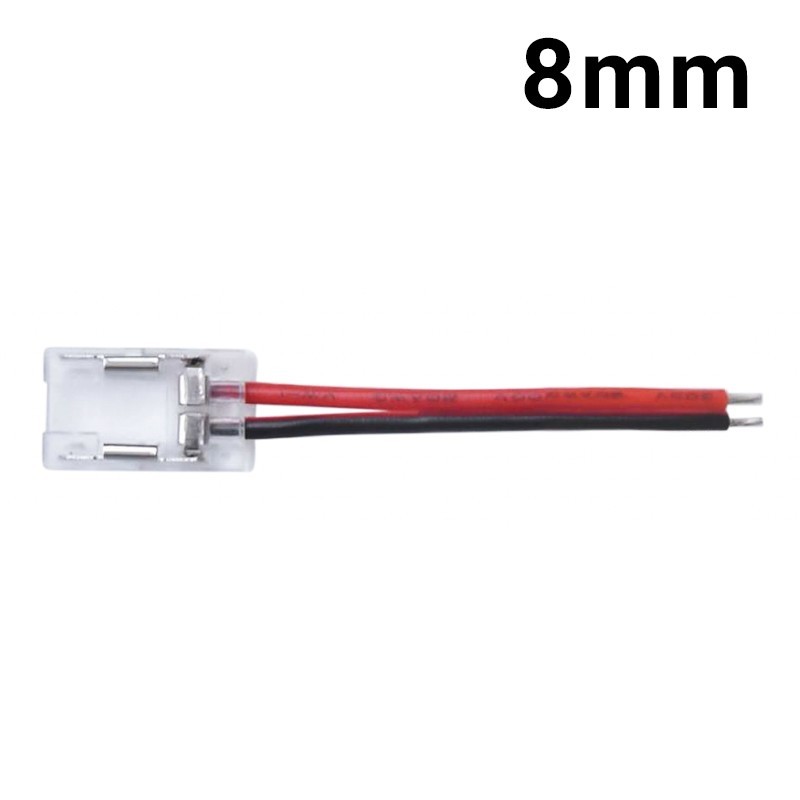 Connecteur câble ruban led IP20 8mm mono 15cm - Integratech