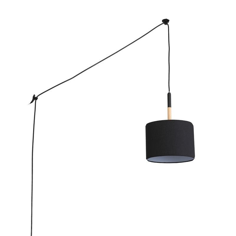 Suspension Lampe + Douille Avec Interrupteur 3 M Noir Blanc