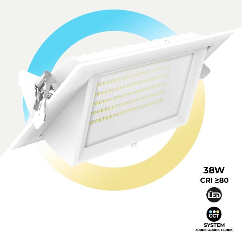 Spot LED encastrable rond 3 W pour plafond incliné Blanc chaud 3 000 K  Angle de