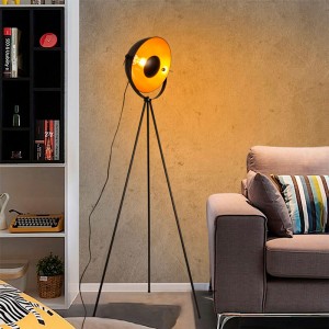 Lampadaire futuriste sur trépied, ampoule RGBW et télécommande //  Inspiration FORTUNY