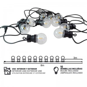 marque generique - 10 LED Rétro Ampoule Guirlande Lumineuse Jardin