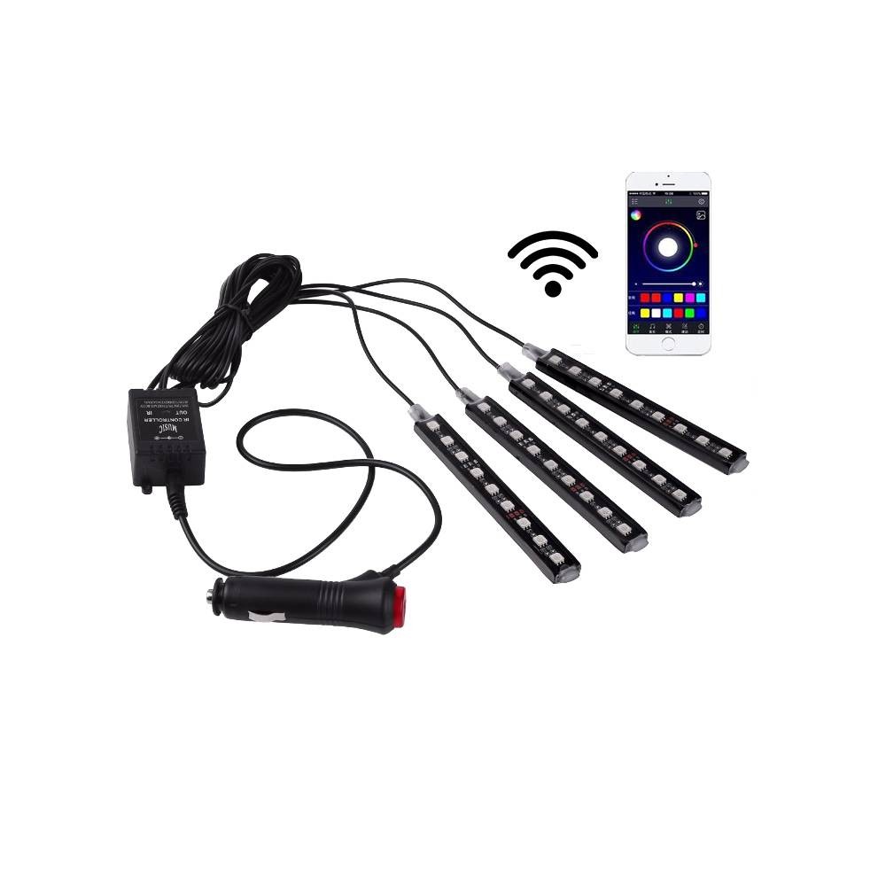 Acheter Kit de bandes LED RGB pour voitures avec contrôle par Wifi
