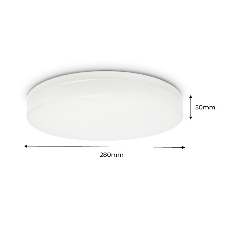 Plafonnier LED Rond Extra Plat 24W 1700lm (192W) ⌀300mm - Blanc Naturel  4500K