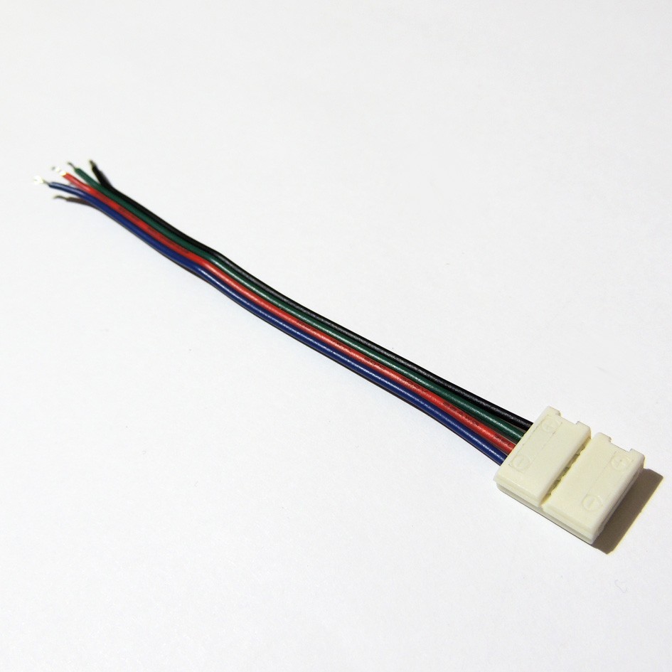 Connecteur rapide avec câble pour ruban LED RGB 1 cm