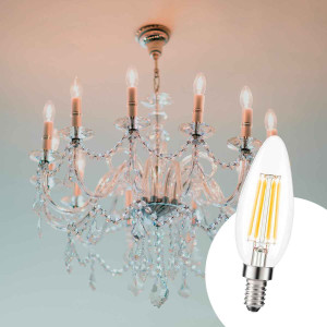 Acheter Lampe à LED 6 pcs/Lot LED bougie ampoule E14 intérieur 220 V-240 V  lumière 5 W LED lustre chaud blanc froid