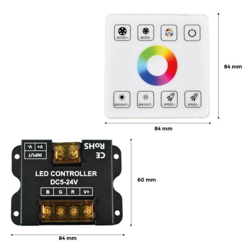Contrôleur RGB sans fil pour ruban et réglettes LED à 15,02€