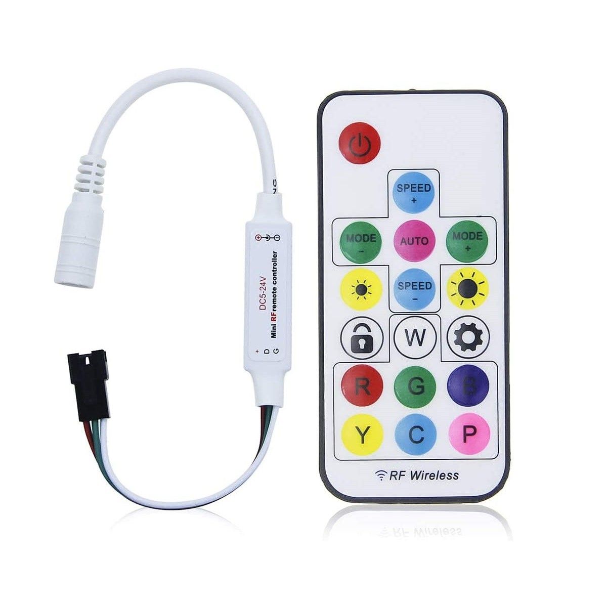 Controleur et Connecteur câble ruban led 230V RGB prise télécommande IR