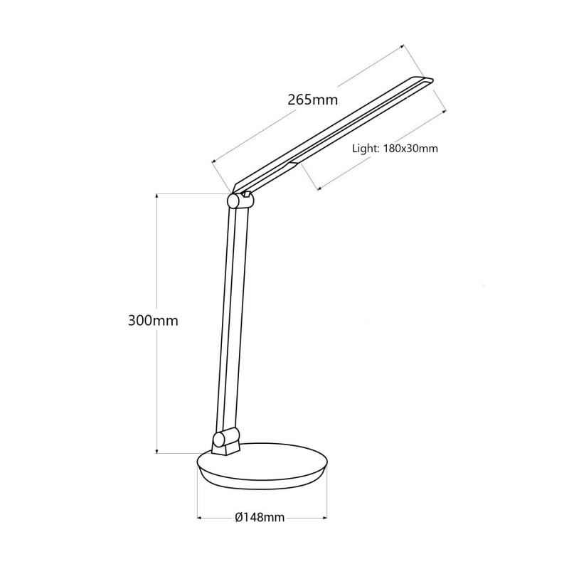 Somerick Lampe de Bureau LED - Lampe de Table à intensité variable USB avec  5 niveaux de