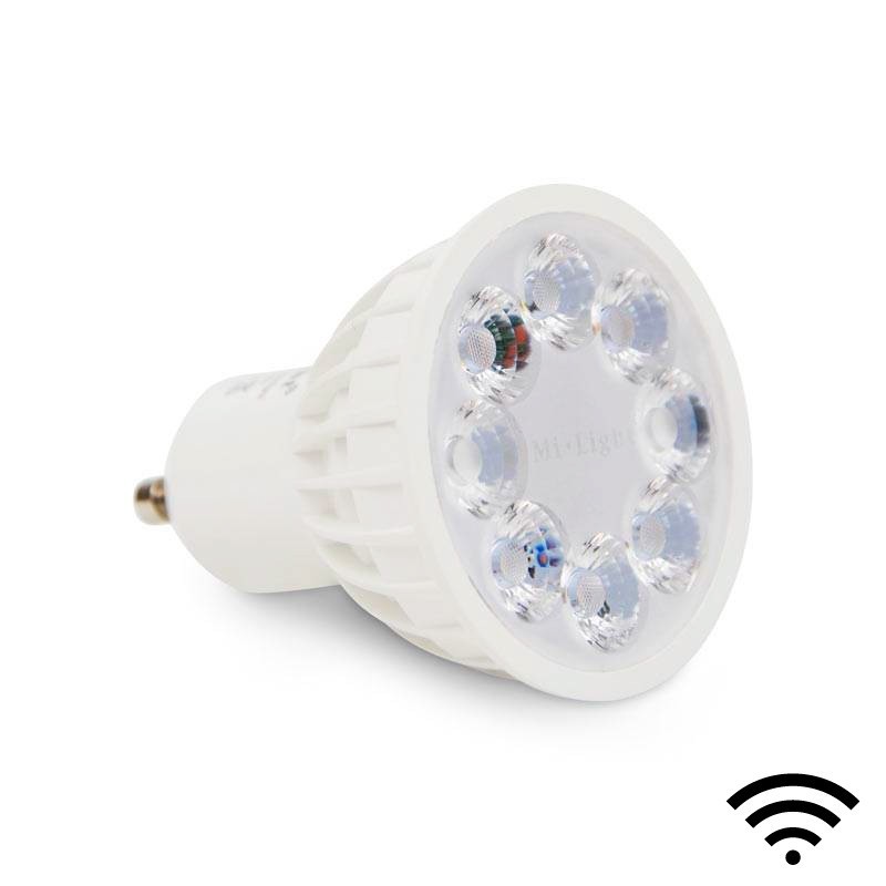 Ampoule LED GU10 7W SMART DIMMABLE dimmable sans variateur à 3 niveaux  sans variateur.