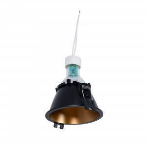 Downlight dichroïque noir intérieur en or