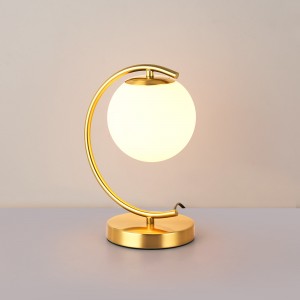 Lampe à poser boule en verre "San" | lampes de chevet