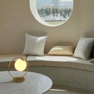 Lampe à poser globe en verre "Porto" | lampes de table