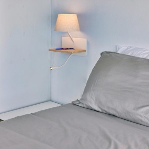 Applique murale "Artin" - Avec spot LED orientable et port USB - E27 + 3W | lampe de lecture