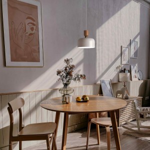 Lampe suspendue scandinave "Franz" - Métal et bois - E27 | suspension luminaire