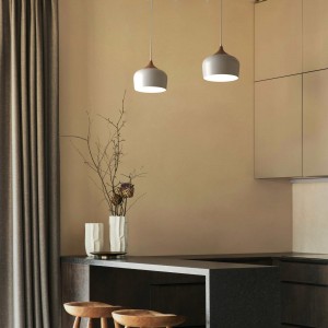 Lampe suspendue scandinave "Hollies" - Métal et bois - E27 | suspension luminaire bois