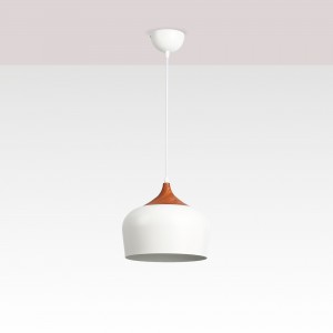 Lampe suspendue scandinave "Hollies" - Métal et bois - E27 | suspension luminaire bois