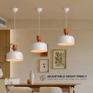 Lampe suspendue scandinave "Hollies" - Métal et bois - E27 | suspension luminaire bois