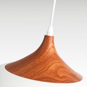 Lampe suspendue scandinave "Hollies" - Métal et bois - E27 | suspension luminaire bois