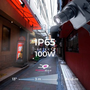 Projecteur GOBO LED 100W - Optique 13° - Extérieur - Orientable