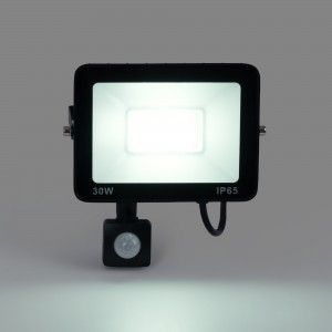 Projecteur LED extérieur avec détecteur de mouvement PIR - 30W - IP65 - 6000K