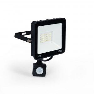 Projecteur LED extérieur avec détecteur de mouvement PIR - 30W - IP65 - 6000K