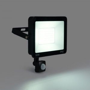 Projecteur LED extérieur avec détecteur de mouvement PIR - 50W - IP65 - 6000K