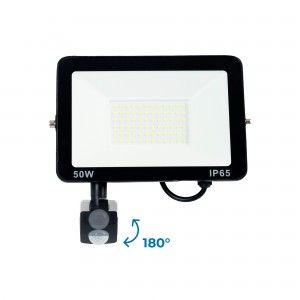 Projecteur LED extérieur avec détecteur de mouvement PIR - 50W - IP65 - 6000K