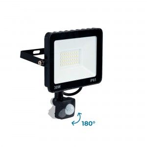 Projecteur LED extérieur avec détecteur de mouvement PIR - 30W - IP65 - 6000K