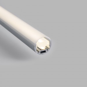 Profilé en aluminium pour ruban LED ≤ 13mm - Surface - ø 28mm - 2 mètres