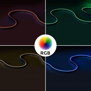 Ruban LED COB RGB 24V DC - Emission latérale - 12W/m - 10mm - IP20 - Coupe 5cm - Rouleau de 5 mètres