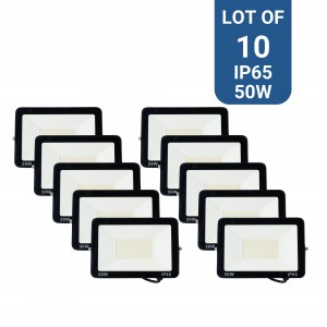 Pack de 10 Projecteurs extérieur LED 50W 4584LM IP65