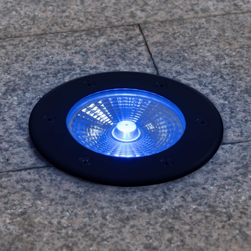 Balise LED extérieure RGB 18W - 12V DC - IP67 - Ø15cm - 30º