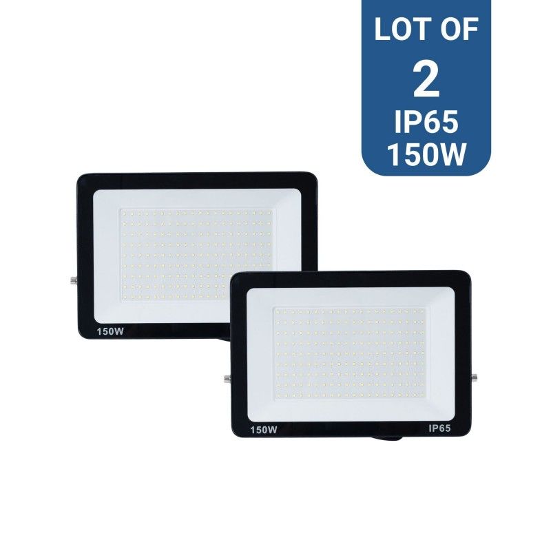 Lot de 2 projecteurs LED extérieur - 150W - 95lm/W - IP65