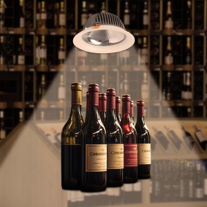 Spot LED spécial pour les magasins d'or et de vin - 44W - Driver Philips - Coupe Ø210 mm