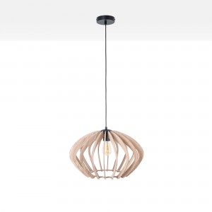 Lampe suspendue en bois "Pili" - Ø 48cm - 1 x E27