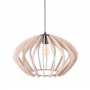 Lampe suspendue en bois "Pili" - Ø 48cm - 1 x E27