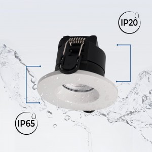 Spot encastrable LED CCT - 6W - Dimmable TRIAC - Ø68mm - IP65 - Blanc