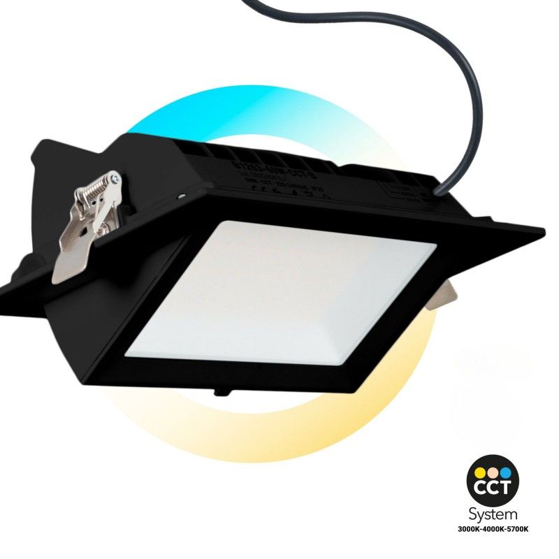 Spot LED directionnel rectangulaire - CCT - 38W - Noir - 120° Driver LIFUD