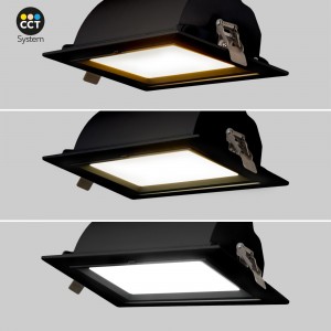 Spot LED directionnel rectangulaire - CCT - 38W - Noir - 120° Driver LIFUD