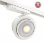 Projecteur LED circulaire pour rail triphasé 35W - ZOOM 15º- 45º - 4000K - CRI 90