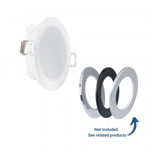 Spot encastrable extérieur 5W - IP65 - 3000K - Dimmable TRIAC - Collerette interchangeable - Découpe Ø68mm