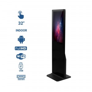 Totem publicitaire d'intérieur LCD Full HD 32" - Tactile - Android - 4 GB + 32 GB