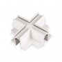 Connecteur en X pour rail magnétique encastré 20mm - Blanc