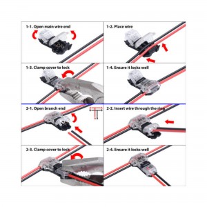 Connecteur rapide en T pour 2 fils - 0.34~0.78 mm² - 300V / 9A