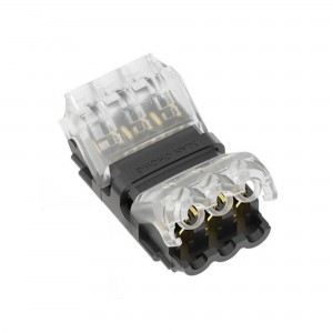 Connecteur rapide droit pour 3 fils - 0.34~0.54 mm² - 300V / 9A