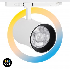 Spot LED architectural pour rail triphasé - CCT - 40W - CRI 90 - KGP Driver