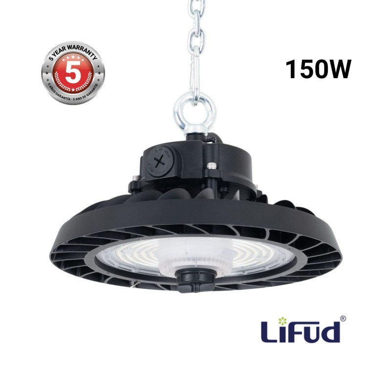 Suspension industrielle LED UFO - 150W - CCT - Driver LIFUD - IP65 - Garantie 5 ans